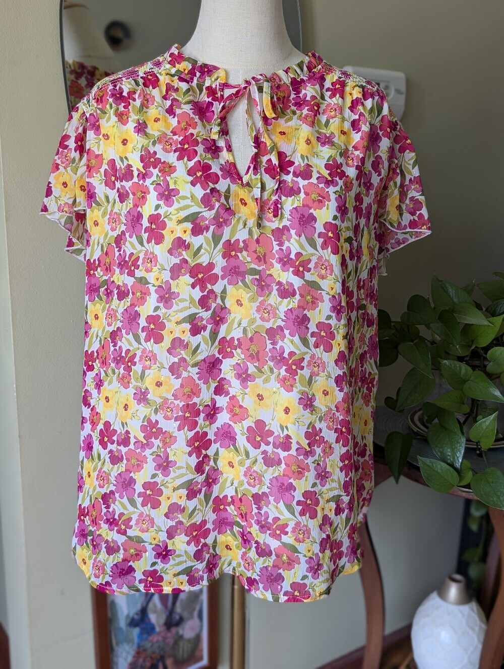 Plus Size Floral Blouse